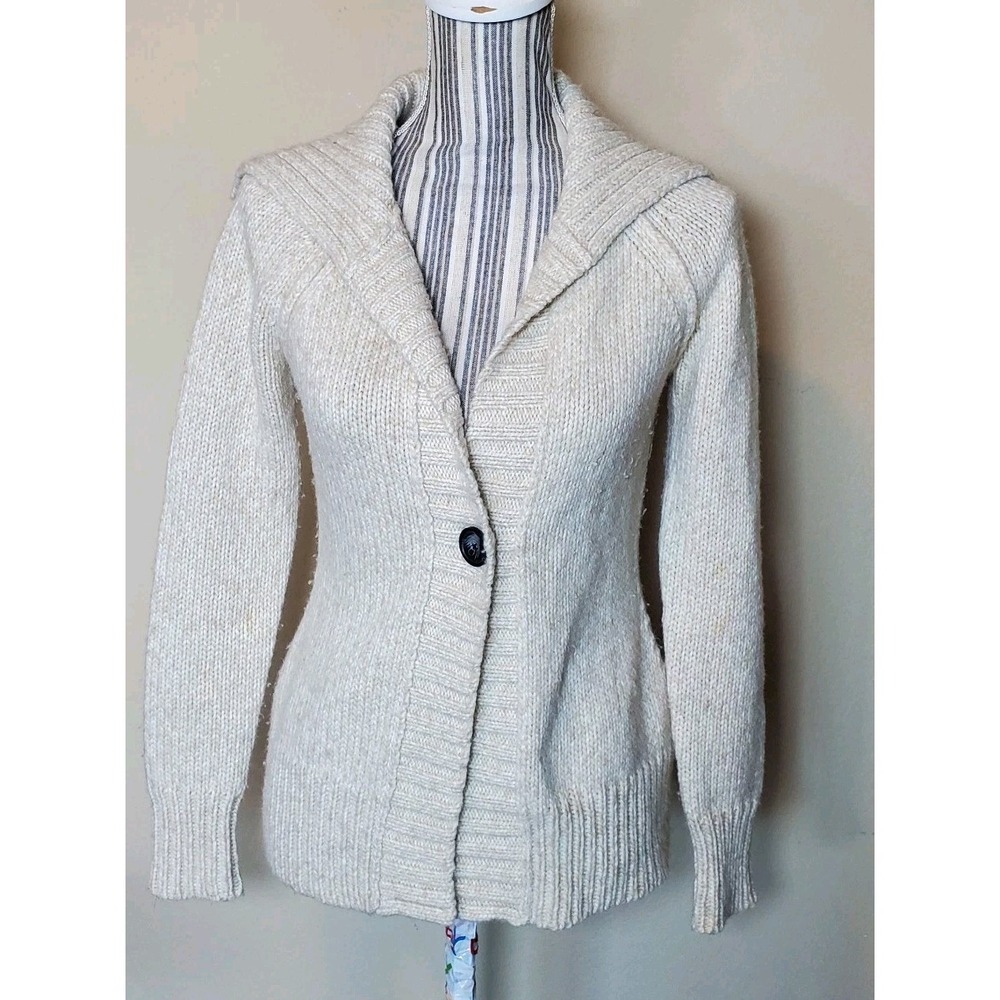 Ann Taylor Loft Knit Cardican Sweater Beige‎ Sz XS  Neutral Minimalist